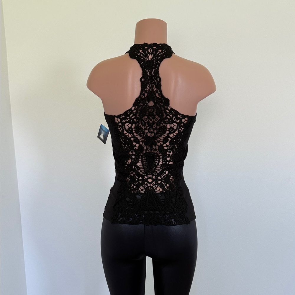 Elegant Black Lace Tank Top